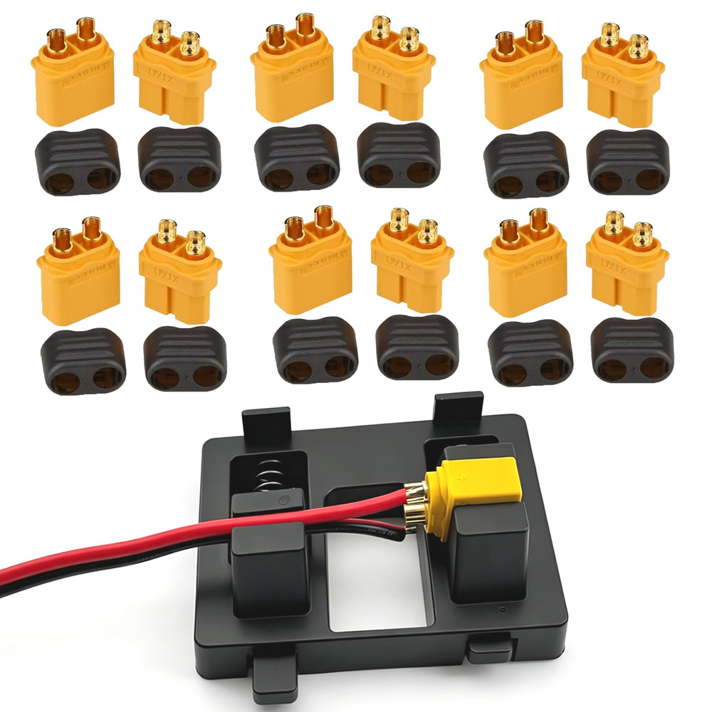 Drone Battery Connector - Connecteur XT60 avec gaine de protection,